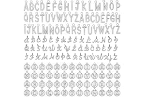 Gtziqa Silver Letter Charms, 156 Pcs/6 Sets Mini Capital A-Z Alphabet Charms 3 Styles Letter Pendants Bracelet Charm for Jewelry Making, DIY Crafts Necklace Bracelet Keychain Decoration Accessories