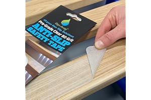 SLIPS AWAY ALL YOUR NON SLIP SOLUTIONS Anti Slip Tape Safety Treads Clear 8x Pack - Perfect for Steps Stairs Ladders Ramps Indoor Outdoor - UK Brand - SLIPS AWAY®