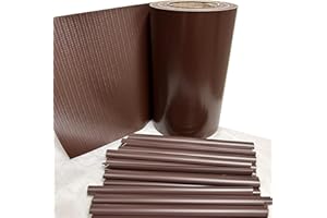 TENAX Twist 0,19 x 35 m Marrón, Tiras de Ocultación en PVC con 25 Clips, Cobertura Decorativa de Privacidad para Vallas de Paneles, Cancelas, Barandillas, Balcones y Jardines