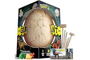 AWH Dr. Daz - Uova Dinosauro Kit di Scavo Uova di Dinosauro 12 figura di dinosauro STEM Giocattoli per 5 6 7 8 9 10 Anni