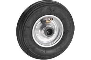 Dörner + Helmer Luftrad, 200mm x 50mm x 20 mm, 75kg Tragkraft, 60mm Nabe, für Sackkarren, Stahlfelge, Rollenlager