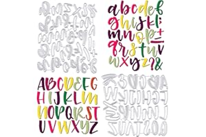 UFLF Fustelle Lettere Cutting Dies Alfabeto per Biglietto d'Auguri Inviti Scrapbooking Fai da Te