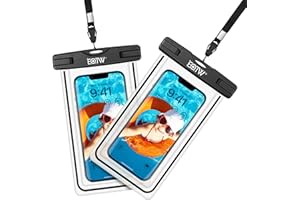 EOTW wasserdichte Handyhülle IPX8 Tasche wasserdichte Handy hülle kompatibel für iPhone 15/14/13 Pro,Galaxy S23+, Nexus, HTC und mehr, Super Hülle für den Strand und Wassersport (2 Schwarz)