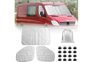 Opaltool Parasol para Parabrisas para Mercedes Sprinter 2006-2019, 3 PCS Juego de Parasol Térmico Interno, Bloquea Rayos UV, Ofrece Privacidad y Protección Solar Eficaz