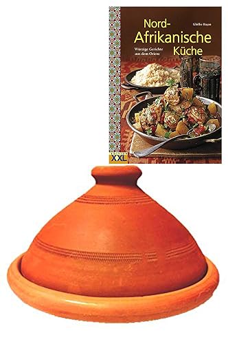 Tajine Tuareg 26 cm, 2er-Set mit Kochbuch
