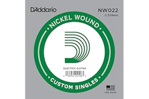 Corda Singola d'Addario Nw022 per Chitarra Elettrica, Nickel Wound, 022