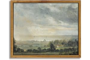 InSimSea Gerahmte klassische Landschaft, Wandkunst, Zimmerdekoration, große Grasland-Malerei, Leinwandkunst, Wanddekoration, Leinwand, Wandkunst für Wohnzimmer, Badezimmer, Heimdekoration (20x25 cm)