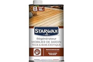STARWAX Régénérateur Teck et Bois Exotiques pour Mobilier de Jardin - 500 ML - Idéal pour Raviver la Teinte Dorée Devenu Terne avec Le Temps