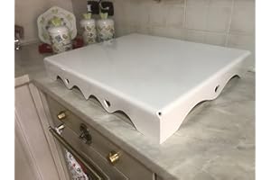 ASTROPLASTIC DESIGN Coprifornelli copri fornelli copertura piano cottura protezione in plexiglass BIANCO - Per tutte le misure (64x54)