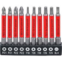9 Stuks Zeer Magnetische Schroevendraaier Bits Set - 25-150mm Anti-Slip Phillips | Voor Elektrische Boor