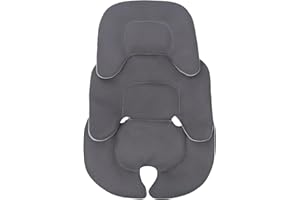 BUERPINKING Baby Sitzauflage, Sitzverkleinerer für Hochstuhl, Kopf und Körper-Stützkissen für Neugeboren, Weich Atmungsaktiv Sitzauflage Buggy kinderwagen Babysitz & Reise Geschenkidee (Grau)