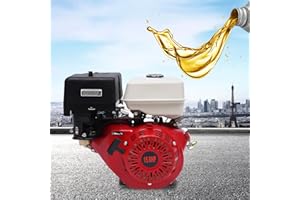 FUNYSF 15 PS Benzinmotor Go-Kart-Motor Viertakt 420CC Industriemotor luftgekühlt Viertakt 9000 W 3600 U/min (rot)