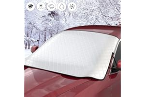 Windscreen Cover Winter, Yomisee Car Windscreen Cover Magnetic Fixation Foldable Windscreen Cover Against Snow, Frost, Ice, Sun, Dust (183 x 116 cm)