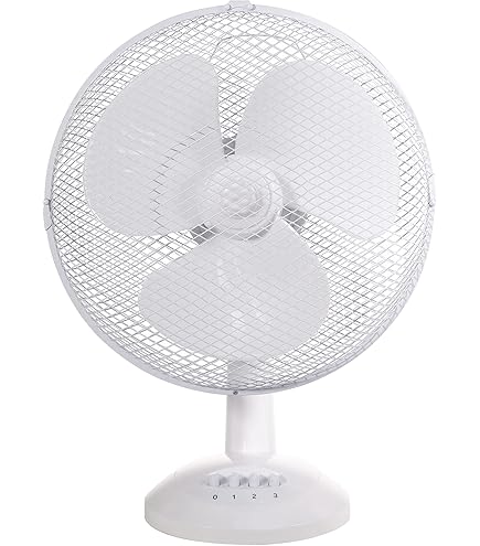 Bestron Ventilateur de Table Mobile 27Cm, Petit Ventilateur avec 2