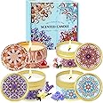 Candles Gifts for Women, Scented Candles, Soy Wax Candles Gift Set, Lavender & Vanilla, Linen, Apple Cinnamon, Sandalwood & Rose for Mother Gifts