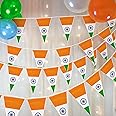 Special You Republic Day Decoration Items, Tri-Color Tiranga Hanging for Republic Day Decoration, Republic Day Props, Hanging Decorative Items - 4 Flags Set, (1 set-10 pcs)