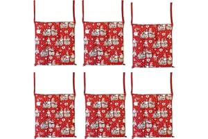 Home Tresor - Cuscini per Sedia Cucina Natalizi, Set Cuscini Sedie Natale, Morbida Imbottitura in Microfibra, Coprisedia Natalizi Reversibili, 40x40 cm, Made in Italy Gnometti, Set 6 Coprisedia