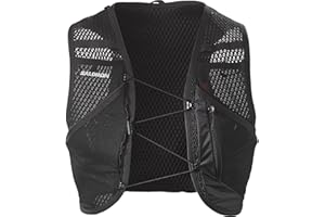 Salomon Active Skin 8 Compatible with Flasks Unisex Running Hydration Vest Hiking Trail, Precision Fit, 8L