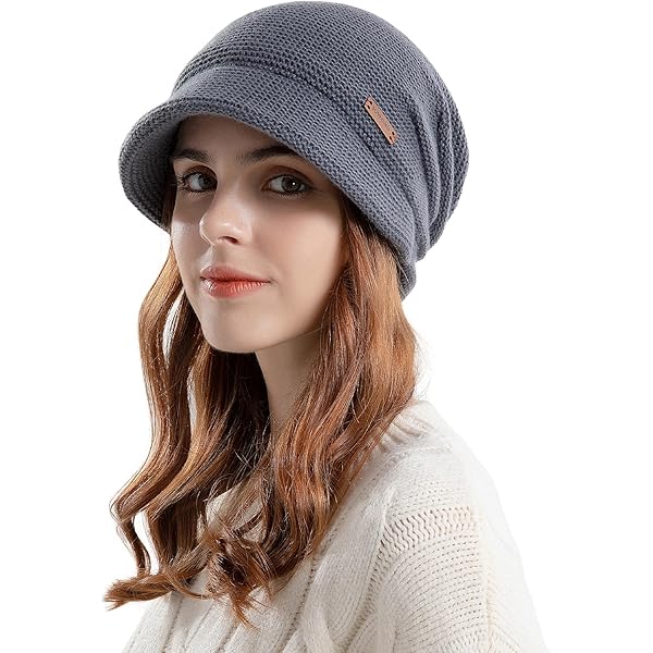 Zosutetoxo 4 stuks wintermuts dames, dikke gezellige gebreide muts met klep, zachte fleecevoering voor skiën & outdoor, veelzijdige kleurenset