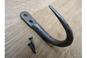 Ironmongery World Hand Forged Made Wrought Iron Gothic Hat Coat Key Robe Hook...