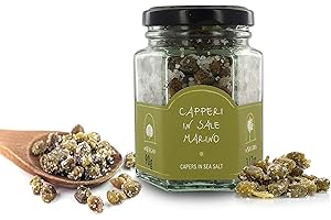 LA NICCHIA PANTELLERIA Antico Capperificio Bonomo & Giglio Capperi sotto Sale, Calibro Piccolo, 4/8 mm - vasetto 90g