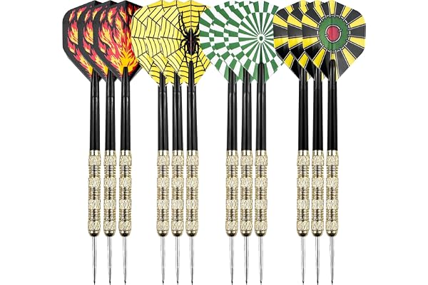 WinGluge Pilar i metall, pilar stålspets 14 gram, professionell stålpil, darts-set för nybörjare, för dartsmål darts, spelrum, bar