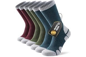 Alaplus Merino Socken Professionell Thermosocken Wandersocken Warme Socken Herren Australien Wolly Gepolstert Trekkingsocken Winter Sportsocken Baumwolle Atmungsaktiv Laufsocken, 3 Paar