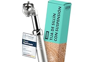 AARON Spring Tija de sillín de muelle con un diámetro de 27,2, 30,9 o 31,6 mm, Tija de sillín de aluminio con suspensión de 350 mm de longitud, de bicicleta para E-Bike, MTB, Trekking Citybike, negros