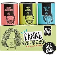 Just Spices Danke Gewürzbox I 6 der besten Gewürze in einer Box I Geschenk für Männer und Frauen