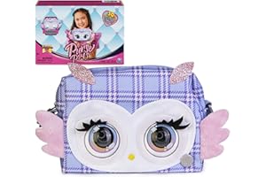 Purse Pets, Print Perfect Hoot Couture Sowa, interaktywna zabawka dla zwierząt domowych i torebka z ponad 30 dźwiękami i reakcjami, zabawki dla dzieci dla dziewcząt w wieku od 5 lat