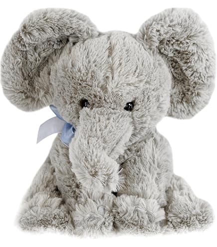 Aurora Glitzy Tots Elefant Plüschtier – 15,2 Cm, Grau & Silber, Kuschelig Mit Knopfaugen, Waschbar
