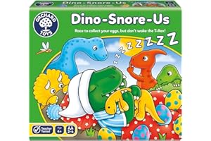 Orchard Toys Dino-Snore-Us Game, A Fun Dinosaur Themed Board Game for Ages 4+, Encourages Number and Counting Skills for Kids