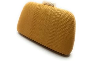 BRANDELIA Bolso Cartera De Mano Fiesta Boda Clutch de Ante Mujer con Cadena al Hombro
