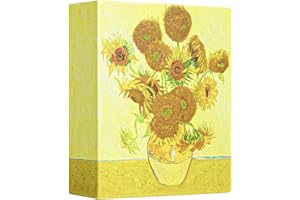 Hiwhy Small Photo Album 15x10 CM (6x4 Inch) 100 Pockets, Slip in Pockets Picture Album, Mini Picture Book for Baby Family Vacation Wedding Anniversary, Sunflowers