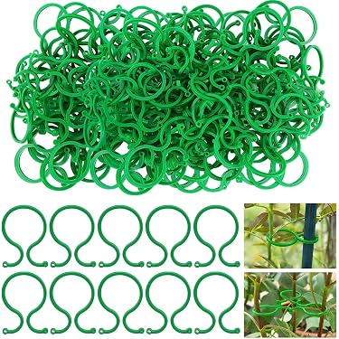 Minging Plantenklemmen Set – 300 Stuks (200 Groen + 100 Wit) – 4x2 Cm – Stevige Tomatenclips – Herbruikbaar & Weerbestendig – Voor Tuin & Balkon