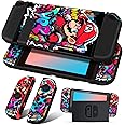 Koecya for Nintendo Switch Case Cute Cartoon Anime Design Cases Kawaii Fun Funny Fashion Soft Slim Protective Shell Cover Dockable Joycon for Kids Boys Teens Girls for Switch 2017 Black