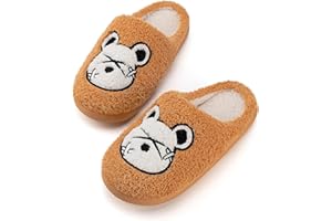 Mishansha Chaud Chaussons pour Homme Femme Antidérapant Peluche Pantoufles Confortable