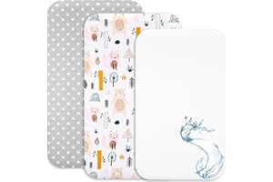 Lovely Hippo Draps Housses Cododo + 1 Alèse Protège Matelas Compatible Cododo Bébé - Drap Housse Cododo 100% Coton - Alèse 100% Imperméable (Animaux Forêt, 83 x 50 cm)