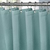 weapon fabric shower curtain with metal shower curtain rings textile bathtub curtain anti-mould bathroom curtain set waterproof bath curtain heavy shower curtain   182 x 214 cm turquoise
