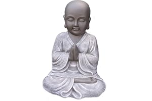 STEINFIGUREN SPICKER Steinfigur Buddha, 182/1 Gartenfigur Steinguss Basaltgrau Schwarz