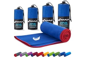 Fit-Flip Serviette Microfibre – Disponibles dans Toutes Les Tailles / 18 Couleurs – Ultra-légères, compactes et Rapidement sèches – la Serviette de Sport et Serviette Voyage Parfaite