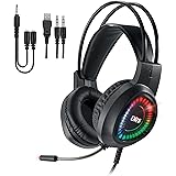 DR1TECH GrayEagle Auriculares Cascos Gaming Profesional para ...