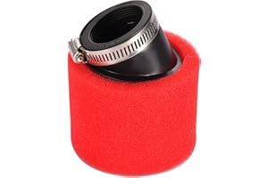 GOOFIT 45mm air filter double foam sponge cleaner red bevel angle mouth replacement for 50cc 70cc 90cc 110cc ATV quad buggy scooter 125cc 150cc dirt bike motorcycle go kart
