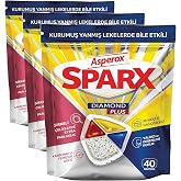 Asperox Sparx Diamond Plus 40'lı Bulaşık Makinesi Deterjanı (3 paketi)
