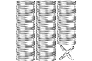 IPXEAD Lot de 100 porte-clés - Diamètre : 25 mm - Pour porte-clés, argenté, 0.2