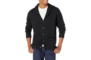 Goodthreads Pull d’Été de Style Cardigan, Col Châle, en Coton Doux Homme