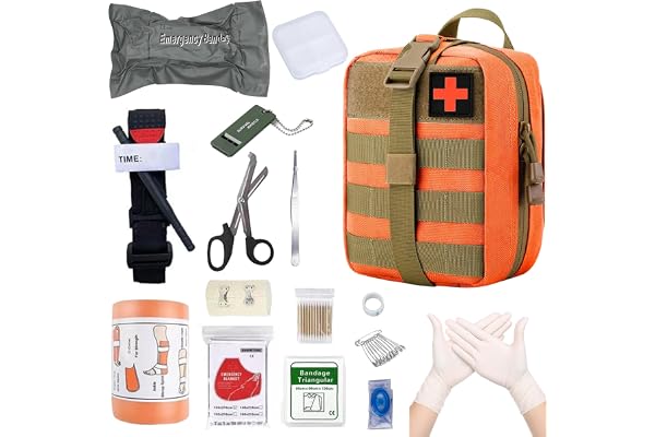 Tactique Sac de Secours,Trousse Tactique,Pochette EMT Médecine Tactique,Trousse Kit de Premiers,Soins Militaires,Sac Molle de Premiers Secours Militaire,Pochette de Sauvetage Trousse de Secours