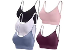 BQTQ 5 Pièces Soutien-Gorge Camisole Bralette avec Rembourré pour Femme