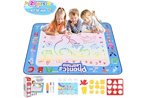 Tragik Toddler Toys for 2 3 4 5 Year Old Boys Girls, Water Mat Gifts for 2-6 Year Girls Stocking Fillers, Educational Toys for 2-5 Year Olds Water Mat Birthday Gift for Kids