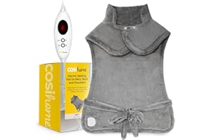 Cosi Home Manta Eléctrica Lumbar Multifuncional para Espalda, Cuello y Hombros. Almohadilla Térmica 6 Ajustes de Calor, Protección contra el Sobrecalentamiento - Apto para Lavadora (65 x 90 cm)
